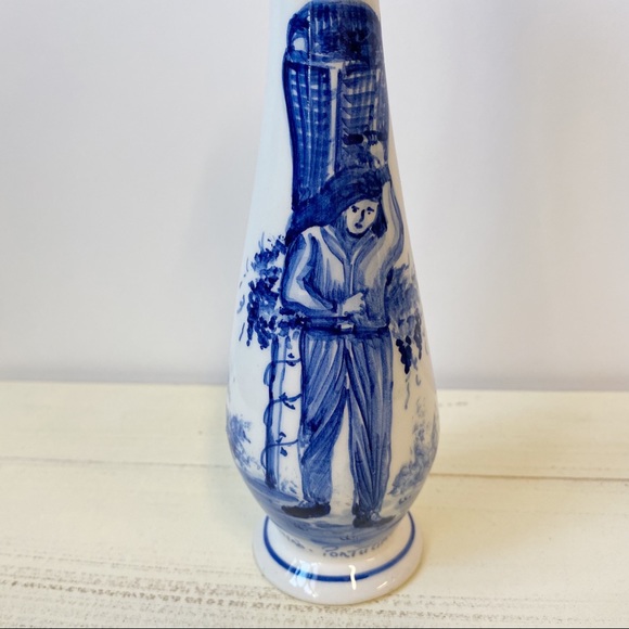 Portugal Blue White Porcelain Story Vase Pottery - Picture 3 of 9